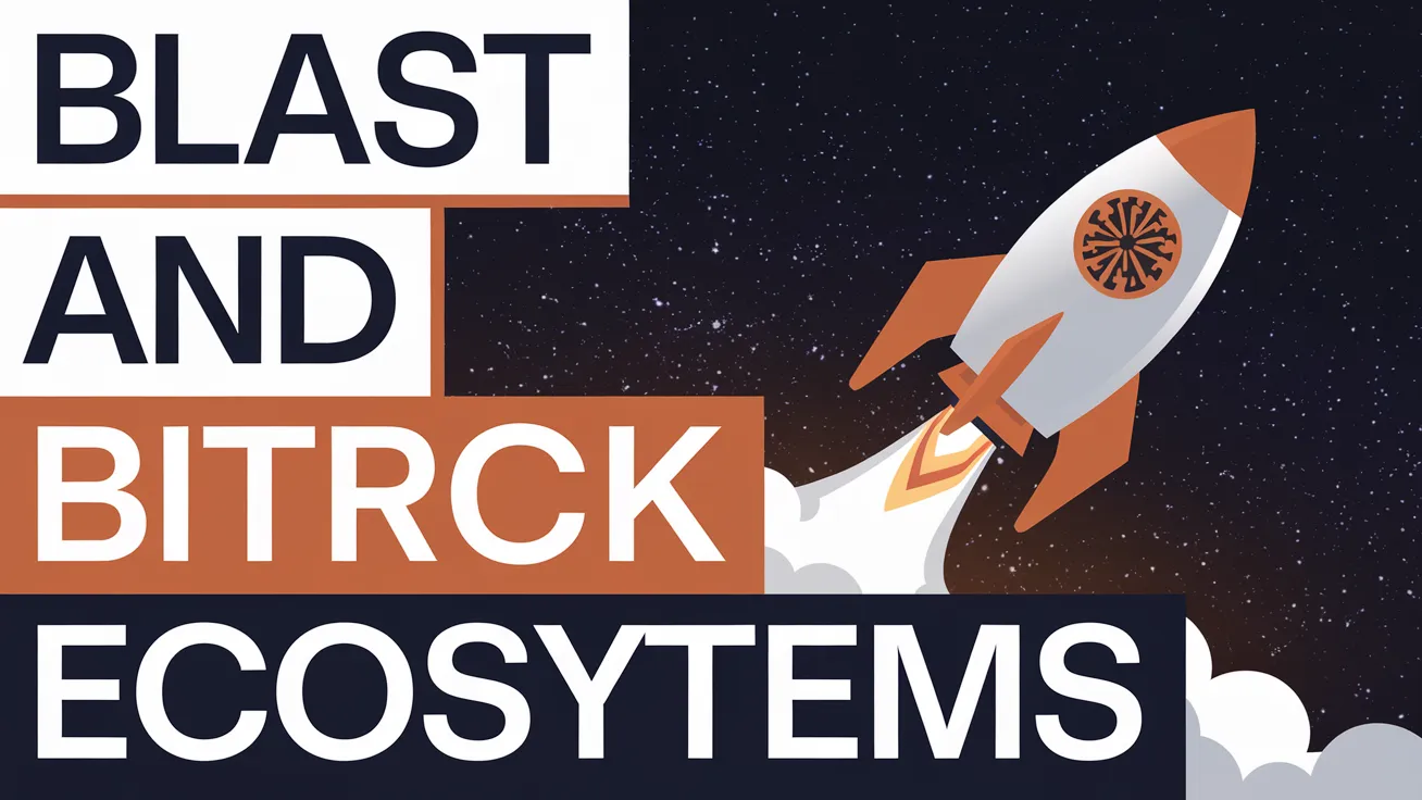 Sleek digital graphic showcasing global trends and innovative technologies in the Blast and Bitrock ecosystems